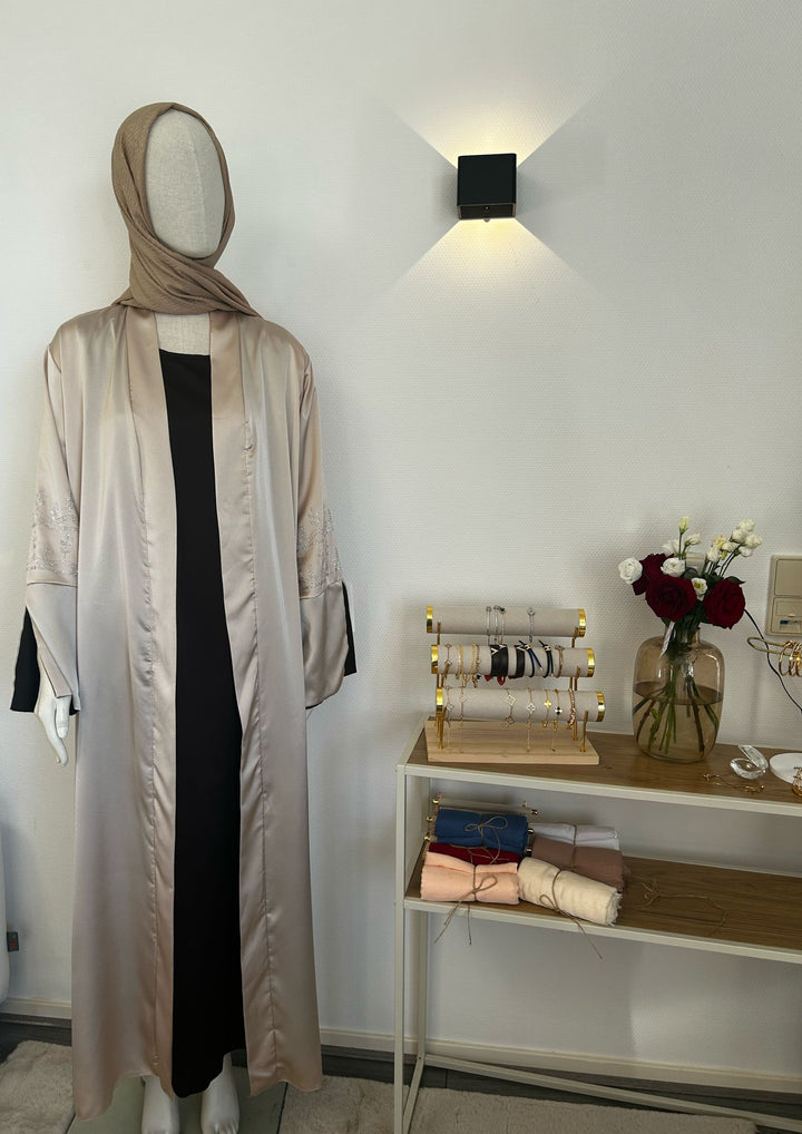Glitter Satin Abaya Naazia
