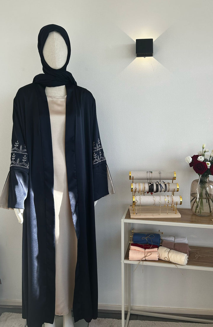 Glitter Satin Abaya Naazia