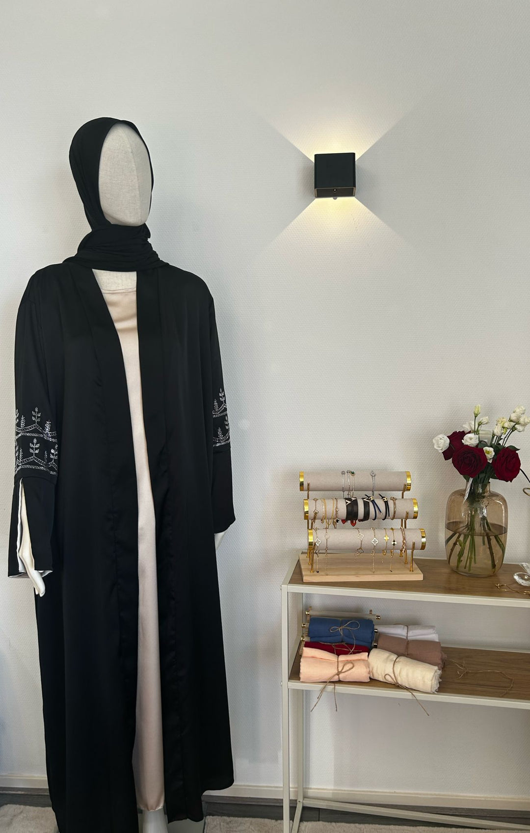 Glitter Satin Abaya Naazia