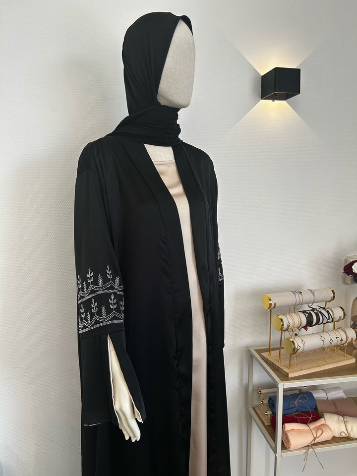 Glitter Satin Abaya Naazia