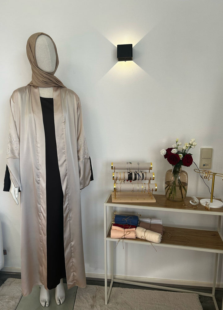 Glitter Satin Abaya Naazia