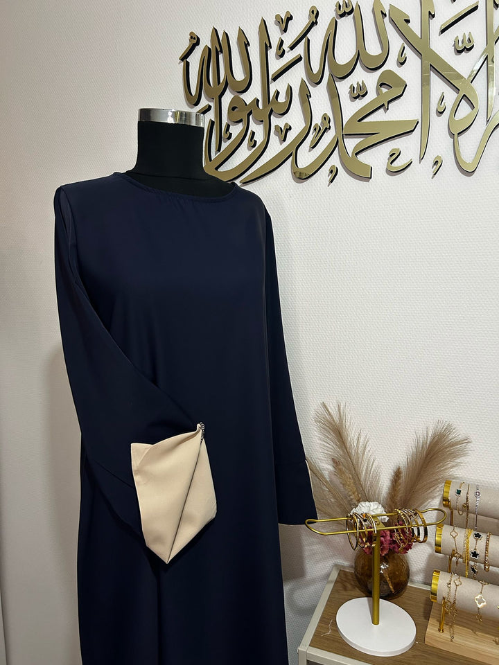 Amaya Dark Blue Abaya