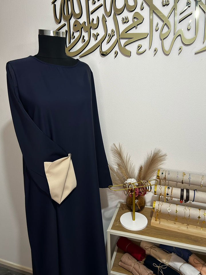 Amaya Dark Blue Abaya